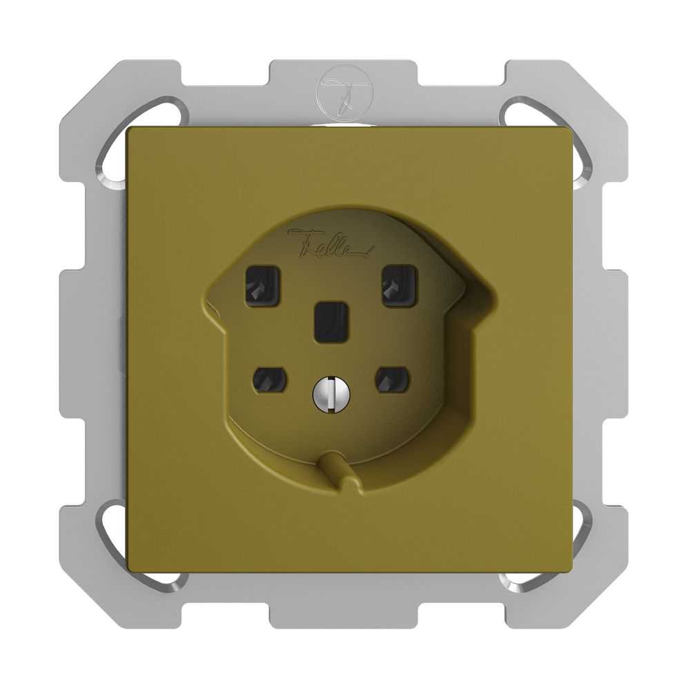 Prise ENC EDIZIOdue T25 16A olive, bornes à vis