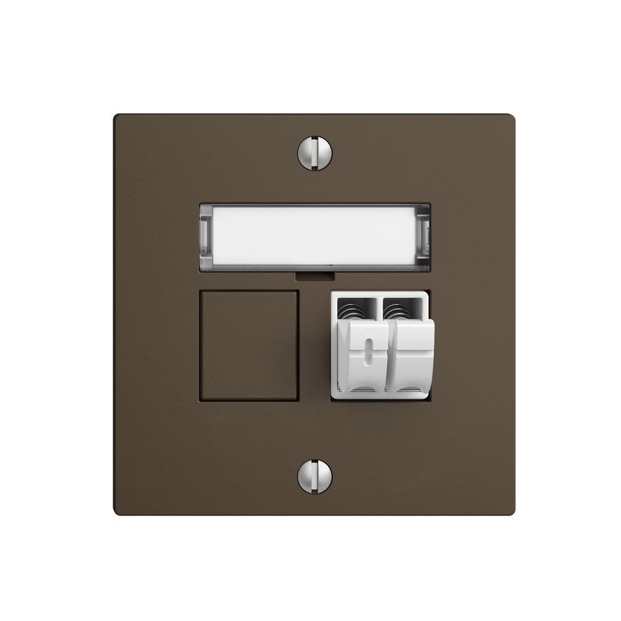 Prise audio Push Type EDIZIOdue F, 1×, kit d'inscription, coffee