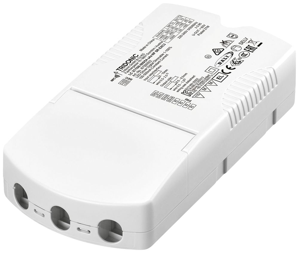 Alimentation LED Tridonic LC NFC EXC3 5.4…27W 27…54V 100…500mA DALI 160×82×34mm