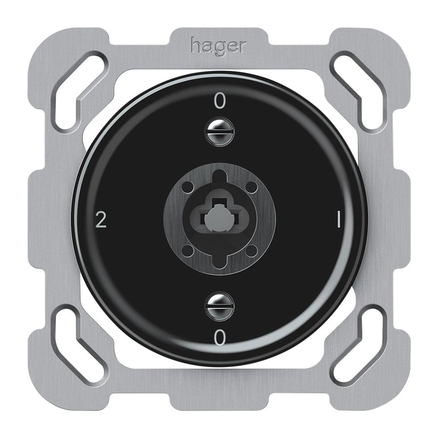 Interruttore a chiave INC origin commutatore 2/1L 16A 250V 0-1-0-2 77×77mm nero