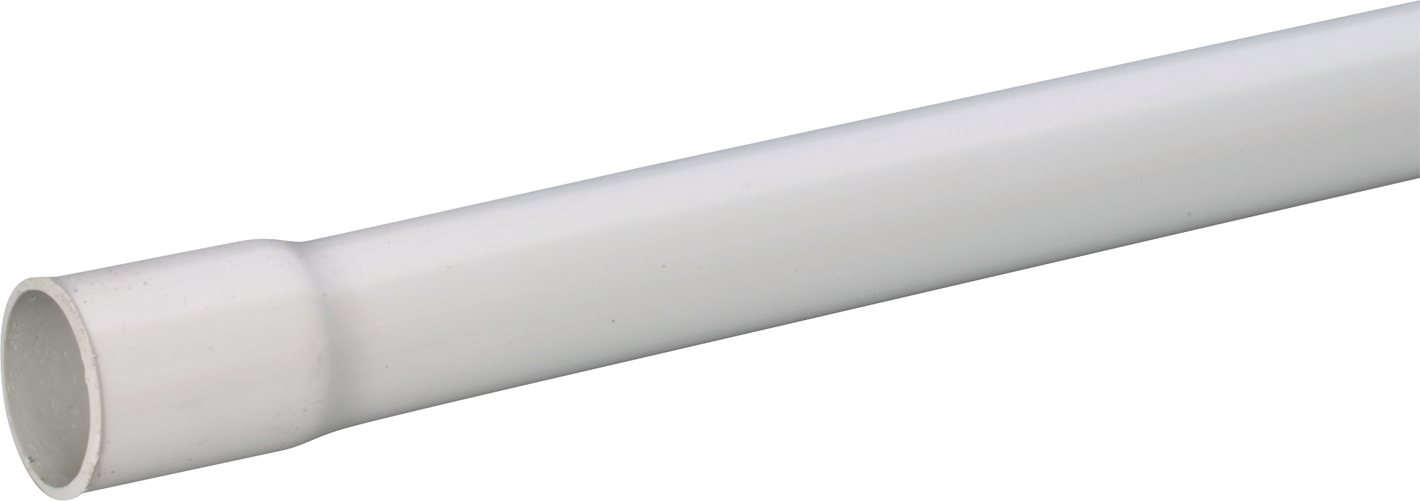 KIR-Rohr M25 steif mit Muffe hellgrau