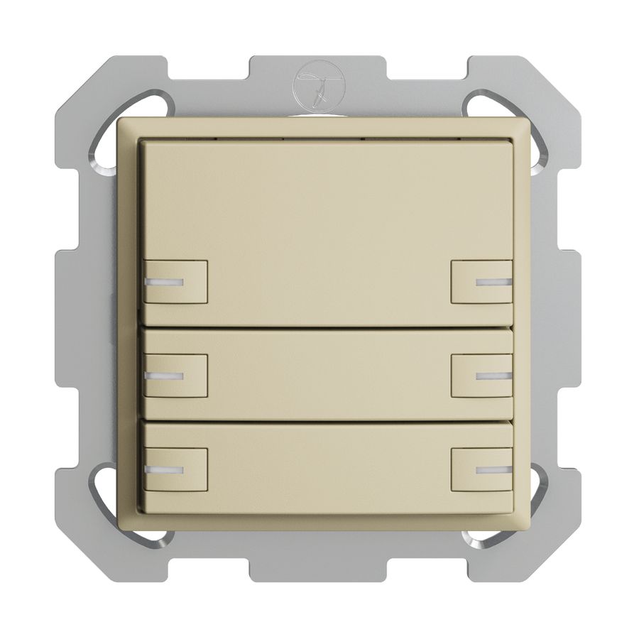 UP-KNX-Taster RGB EDUE, 250mW, m.RGB-LED, 6×Taste, 1×Tastenb., van