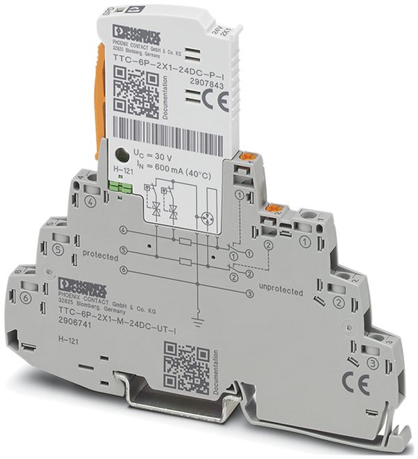 Protezione sovratensioni Phoenix Contact TTC-6P-2X1-M-24DC-UT-I