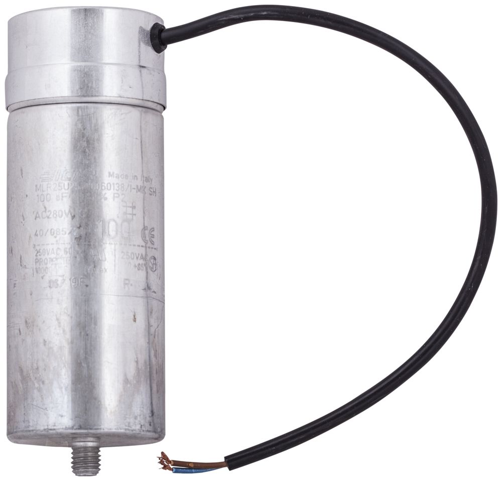 Condensatore ICAR MLR25U25100060138I-C 100µF 400V per avviamento Ø60×138mm