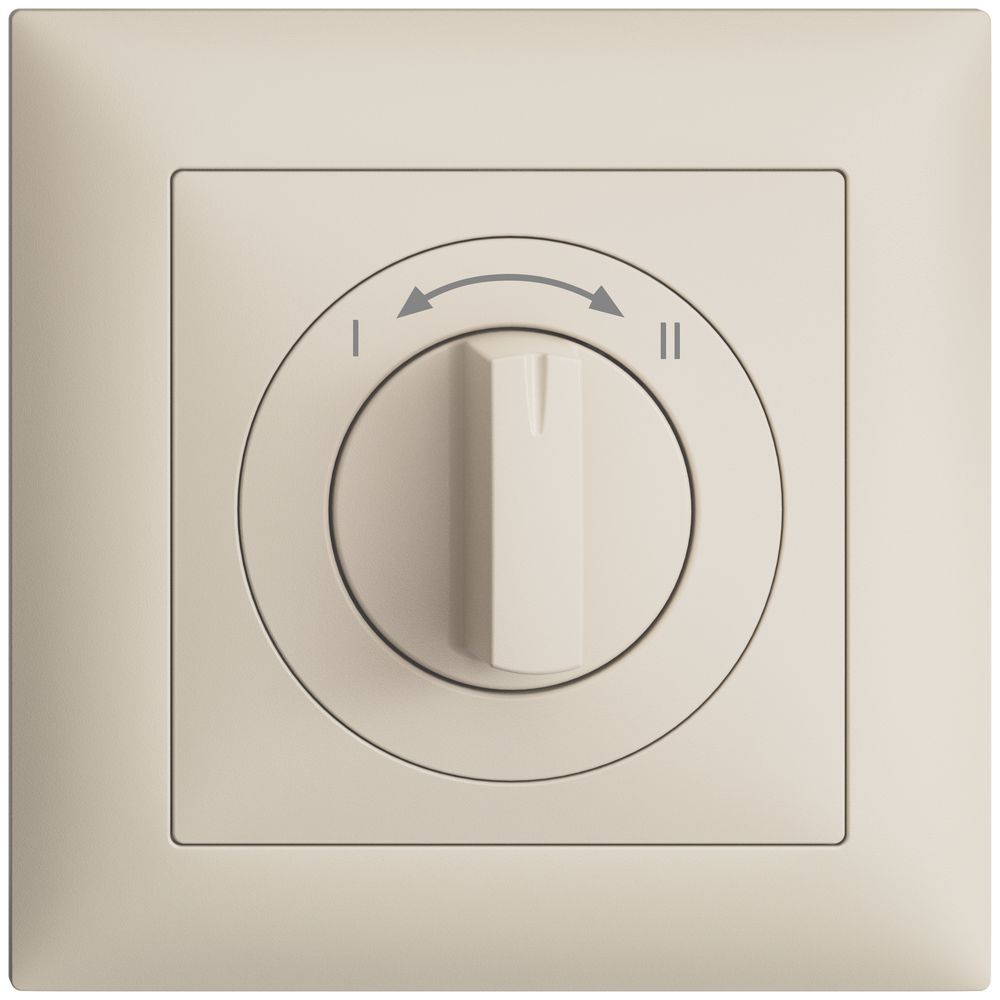Frontset EDIZIOdue I<->II crema 88×88mm für Schwenktaster