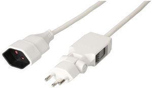 Verlängerungskabel MAX HAURI 5m Stecker Clip-Clap T12 180/130° weiss