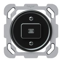 UP-Leuchtdruckschalter origin Sch 6 LED 77×77mm schwarz