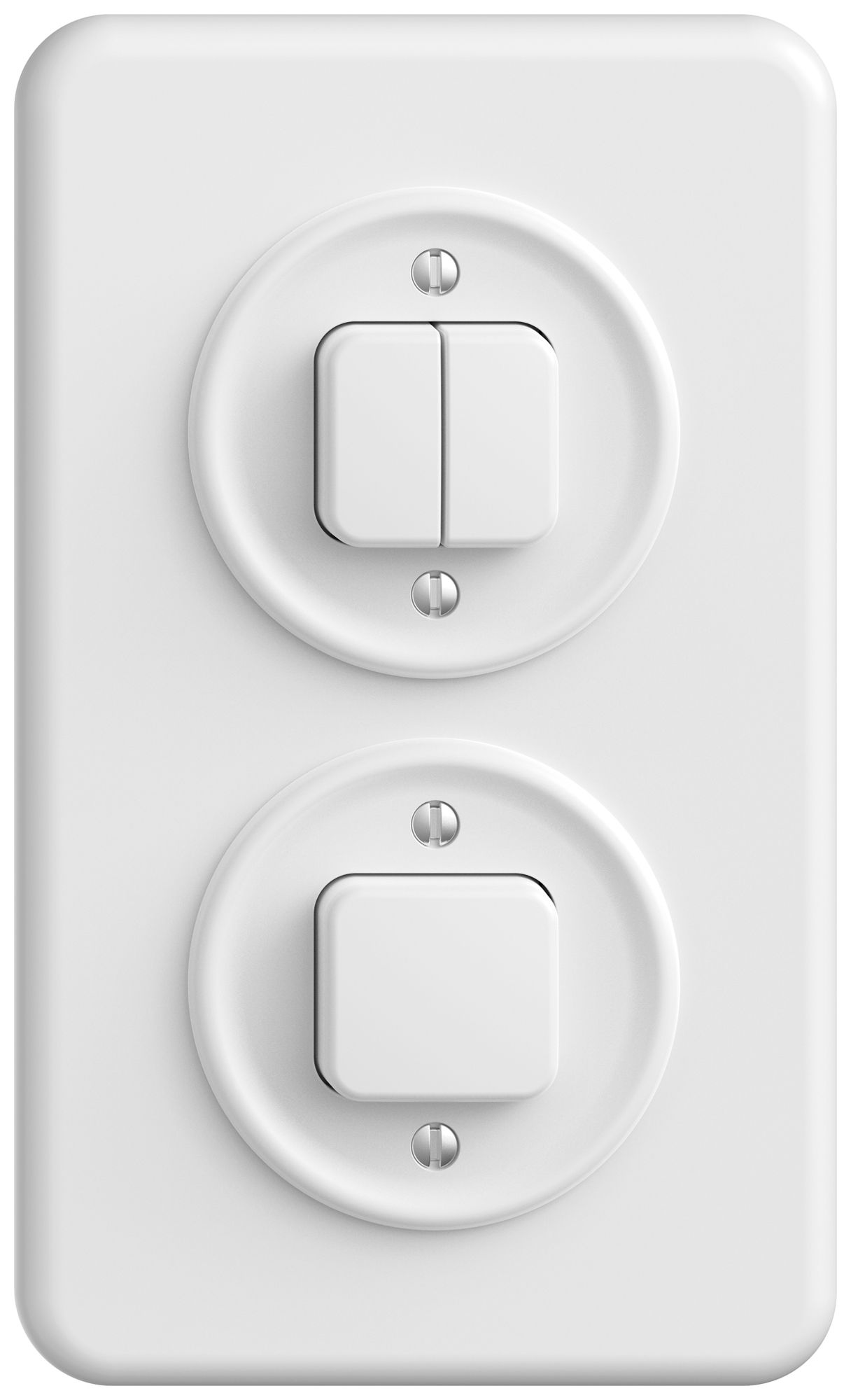 UP-Kombination STANDARDdue SNAPFIX® senk.Sch.1/1L - Sch.3/1L ws