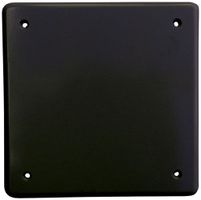 Abdeckplatte III 4-Befestigungslöcher schwarz