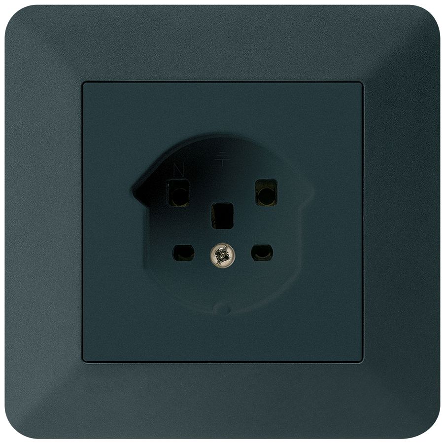 UP-Steckdose kallysto.trend T25 schwarz Schraubklemme