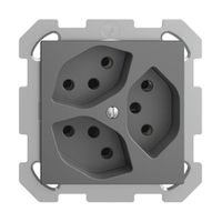 Prise ENC EDIZIOdue 3×T13 gris foncé