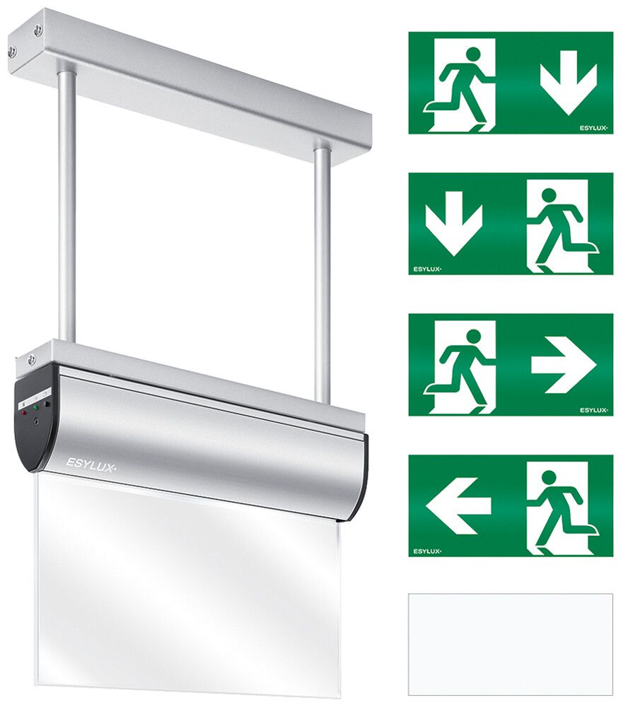 Notleuchte ESYLUX SLC EL LED IR 230V 3W IP40 3h Aluminium Pendelmontage