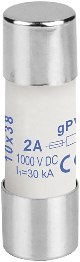 PV-Apparatesicherung Weidmüller, 2A gPV 1000VDC, Keramik, 10×38mm
