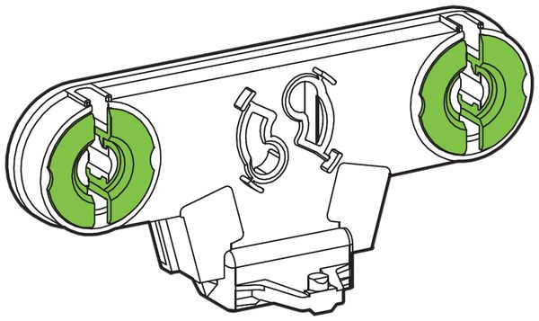 Lampenfassung G13 mit Startersockel
