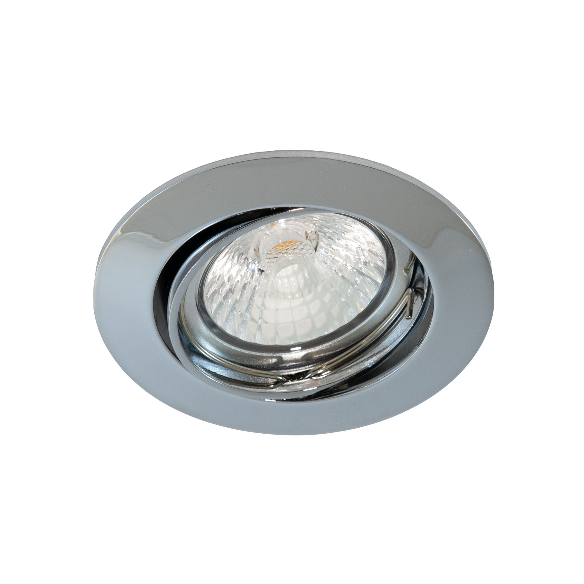 Einbauspot N-5049, chrom mit Spannfeder, für Ausschnitt 75mm