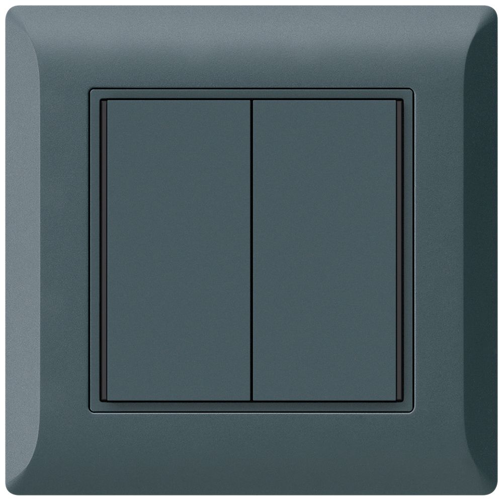 Poussoir KNX ENC KLI 2×touches 4×points actionnables LED anthracite