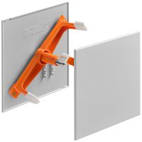 Steckdeckel HSB Slim mit Diagonalsteg, 130×130mm, hellgrau halogenfrei