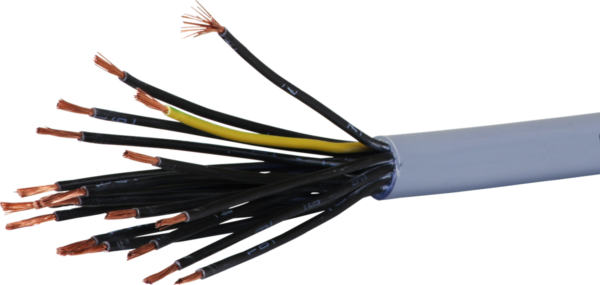 Câble de commande LiYY 18×1.5mm² numéroté gris