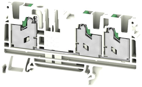 Borne de passage joignable WM S3C 4mm² 32A 1000V ressort 3×1 DIN35 bc