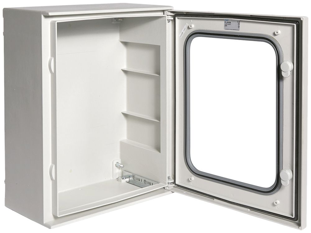 Coffret AP Hager Orion.Plus polyester 400×500×200mm IP65 SKII grc porte vitrée