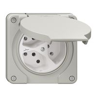 Steckdose NEVO N.CO, 3×T13, IP21, 1×getrennt, lichtgrau