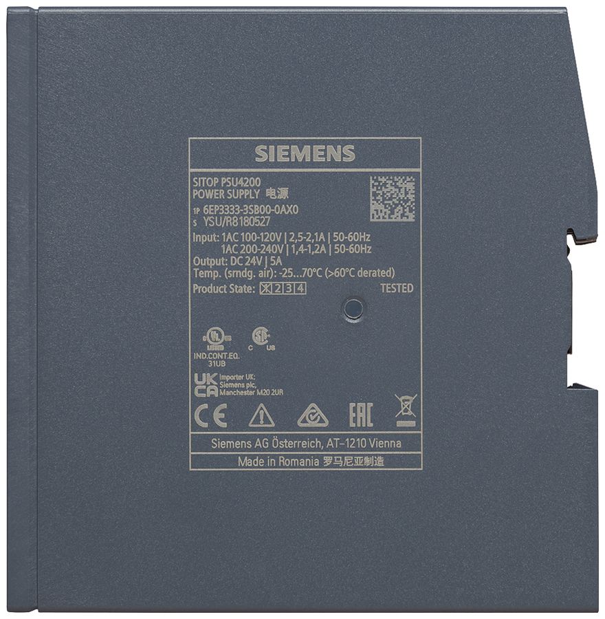 Alimentation Siemens SITOP PSU4200 IN: 120/240VAC OUT: 24VDC/5A 120W