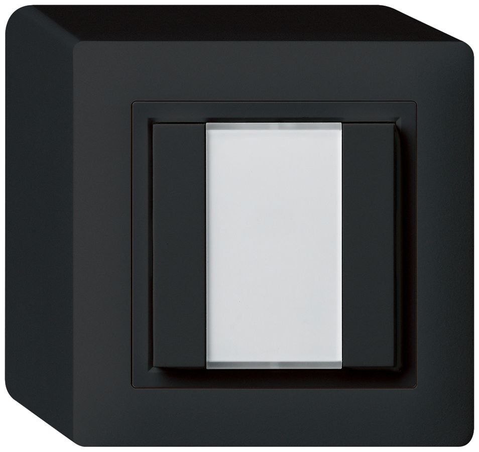 Poussoir universel AP 2×kallysto avec LED noir