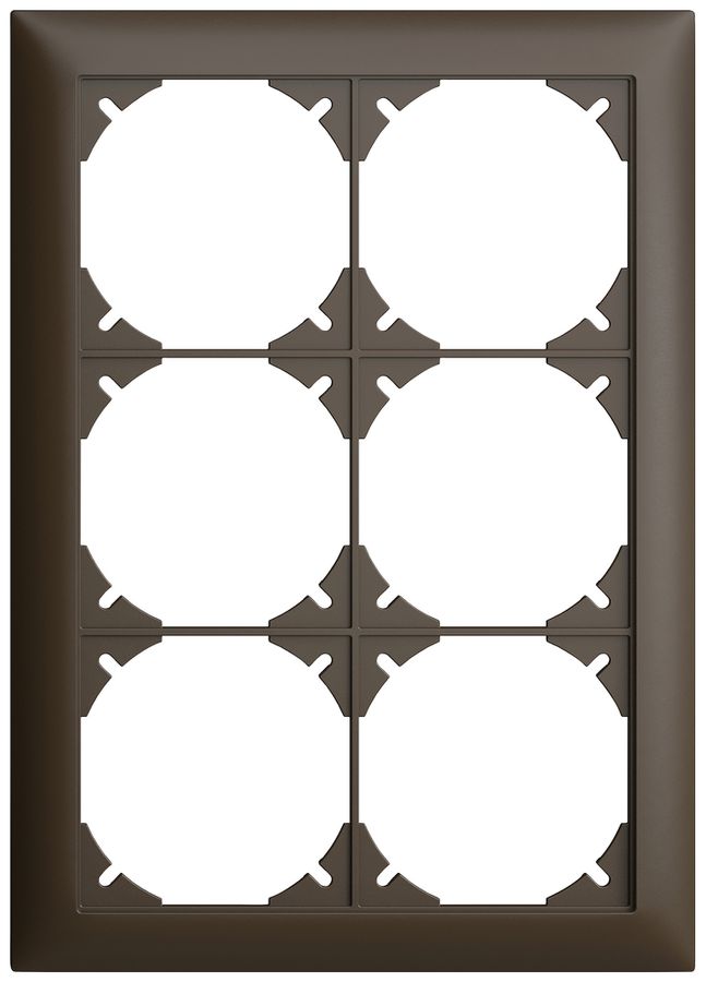 Abdeckrahmen EDIZIOdue 3×2 148×208mm umbra