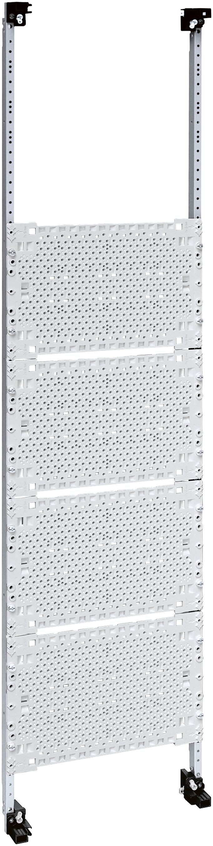 Travée télécom Hager avec plaques de montage 7-rangées 1100×250mm