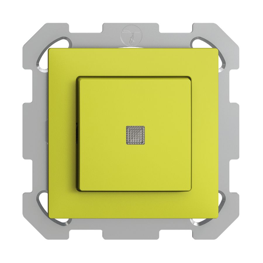 UP-Leuchttaster EDIZIOdue A-R/1P lemon, mit Linse, LED gelb