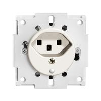 Prise INC FH T23 16A blanc avec LED vert, bornes enf.