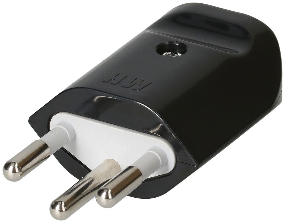 Spina mobile tipo 12 MAX HAURI MH, ingresso cavo Ø8.5mm, nero