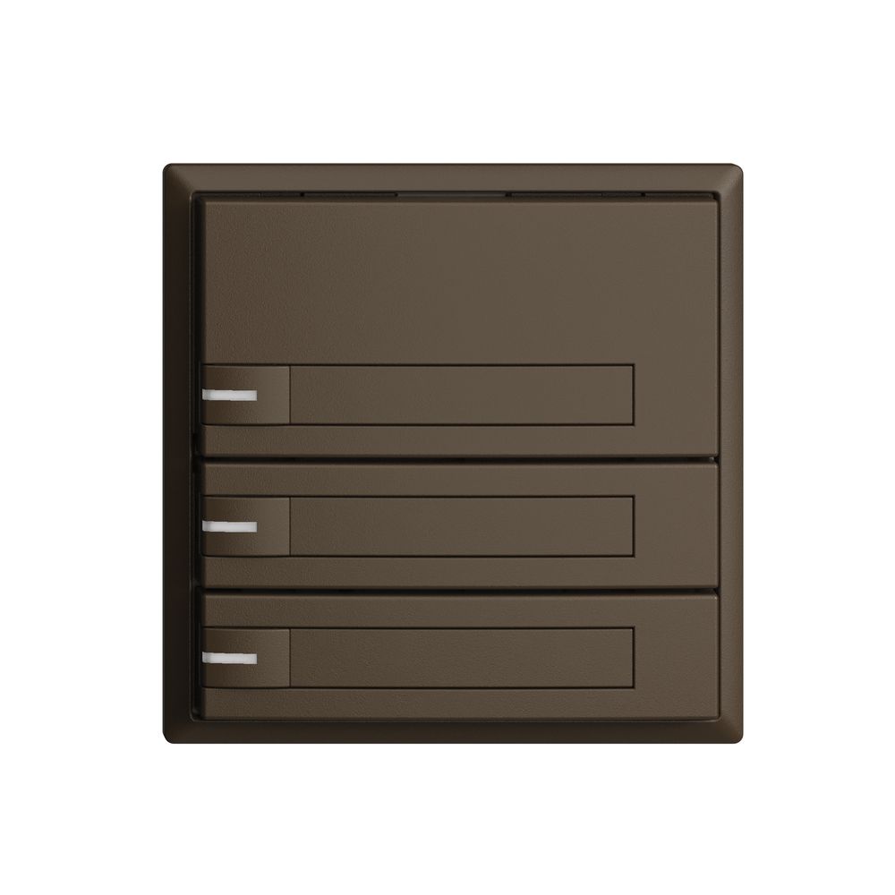 Poussoir KNX RGB EDUE, 250mW, a.LED RGB, a.papier, 3×poussoir, 1×touche, cof