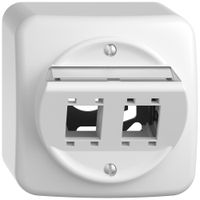 AP-Montageset STANDARDdue SNAPFIX® für freenet Kat.5e/6 Trägerplatte 2× ws