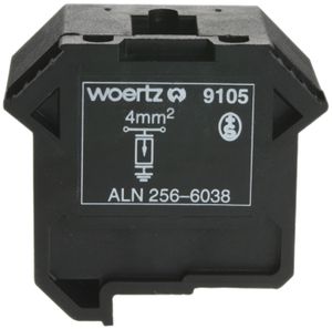Morsetto di terra componibile Woertz 4mm² molla guida DIN/G - TH35/G32 ne