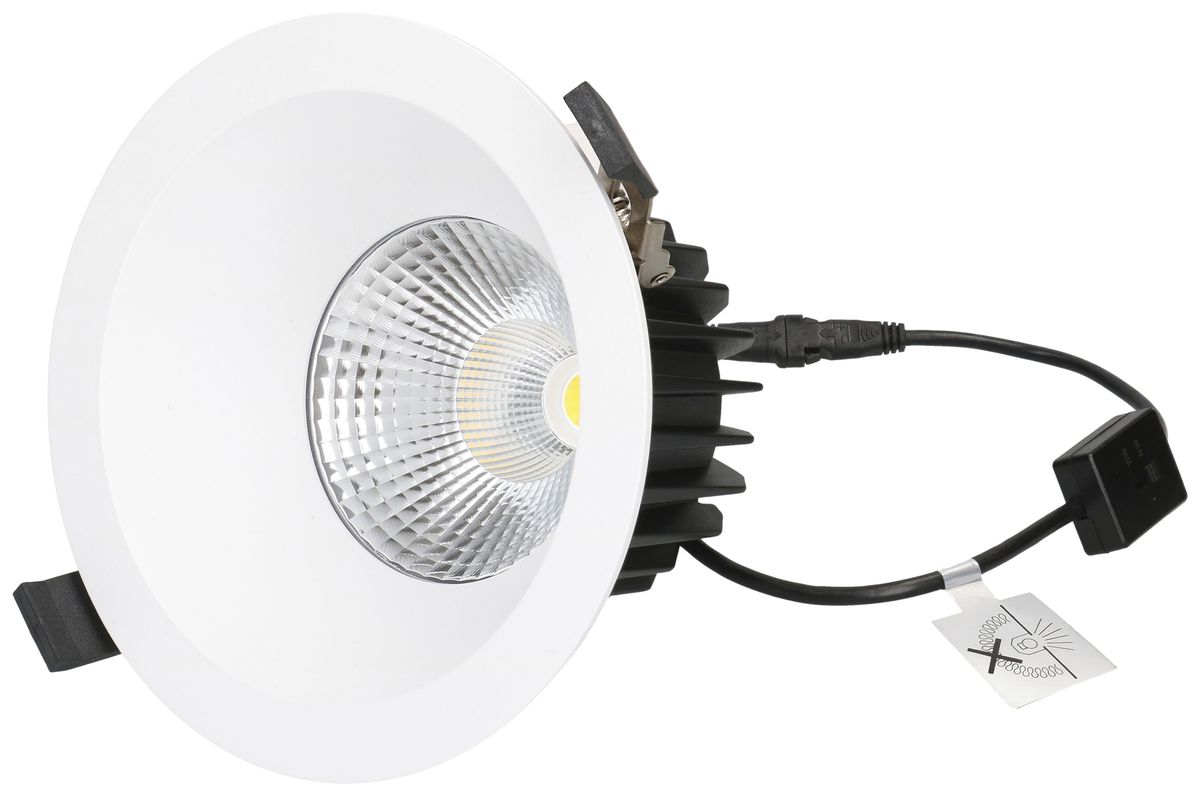 EB-LED-Spot maxLUCE ATMO 150 18W 1860lm 3000…4000K IP44 1-10V DALI2 Ø150mm weiss