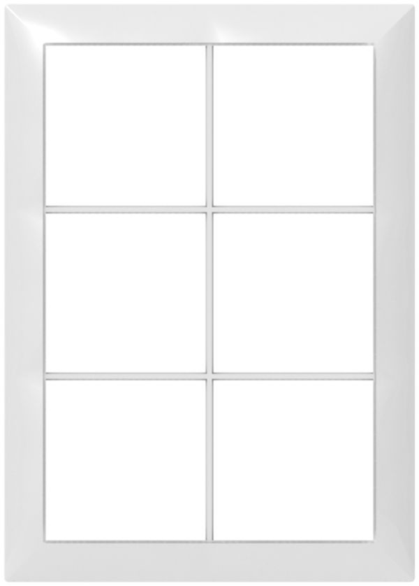 Cadre de recouvrement SIDUS 2×3 blanc brillant