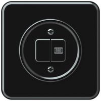 UP-Leuchtdruckschalter origin Sch 1 (3+3) 1×LED 92×92mm schwarz