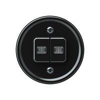 Frontset origin 2×Leuchtschalter/Taster 2×beleuchtet 60×60mm sz