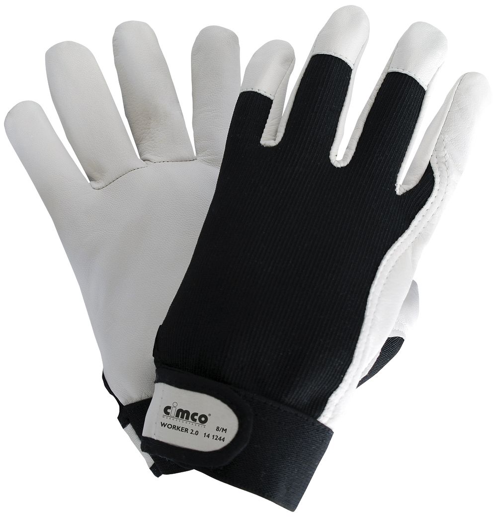 Arbeitshandschuhe CIMCO Worker 2.0 Grösse 8/M schwarz/weiss