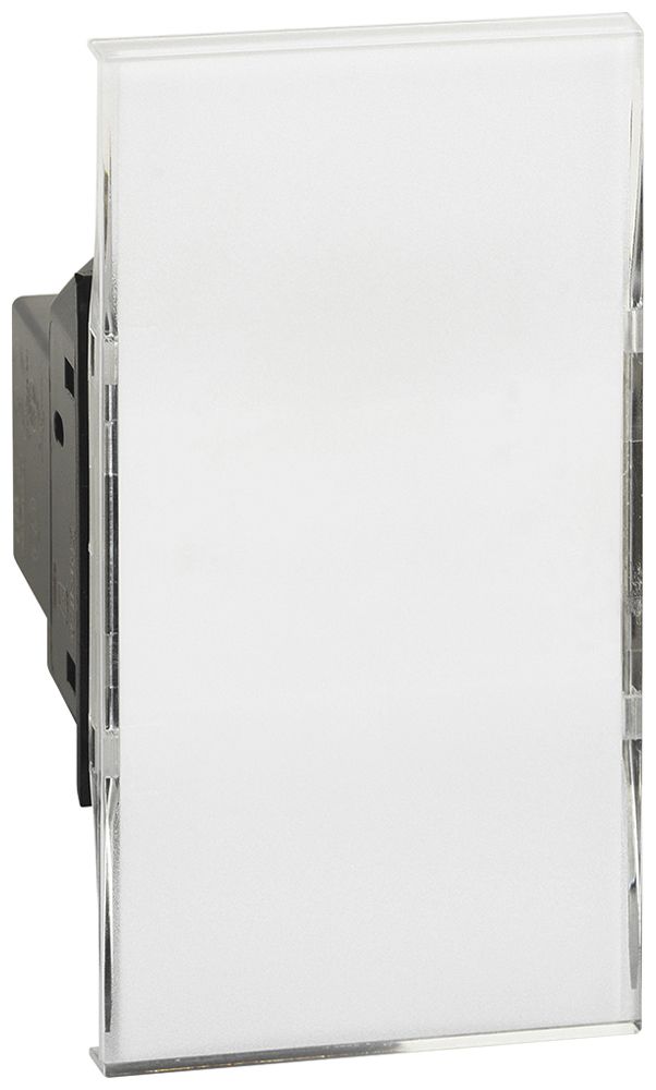 Poussoir Living Now 2-modules 230V avec porte-étiquette et éclairage LED