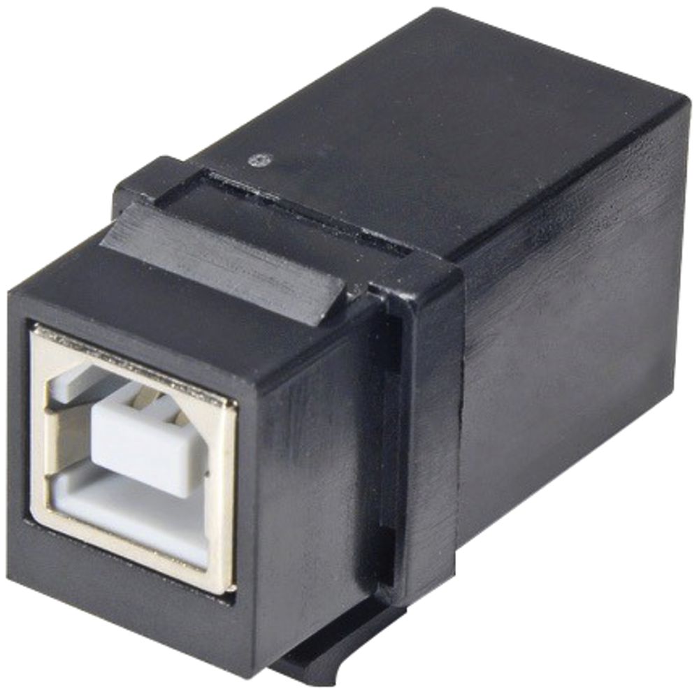 Modulo USB Cecoflex AVM-0109, Keystone, USB-B/USB-A 2.0, nero