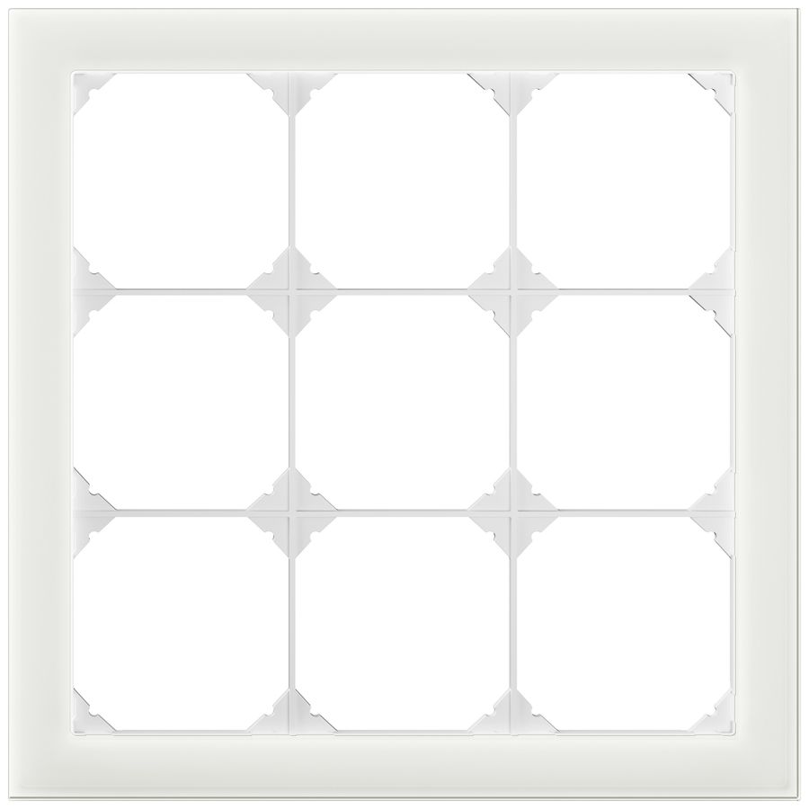 UP-Abdeckrahmen EDIZIO.liv prestige SNAPFIX® 3×3 214×214mm Glas ws