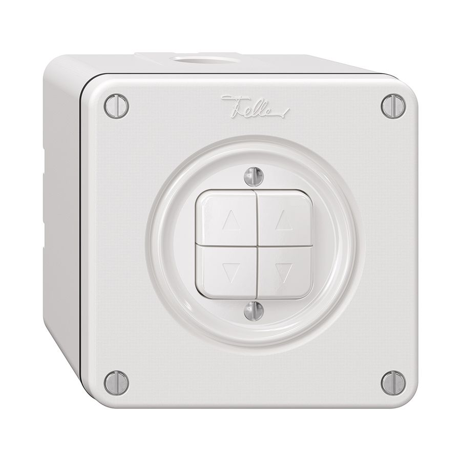 Interruttore p.tapparelle NAPU NEVO, 2-canale, altezza d.mont.65mm, 87×87mm, bi
