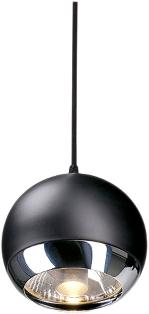 Lampada a sospens.SLV LIGHT EYE PENDEL GU10 75W per EASYTEC II IP20 nero/cromo