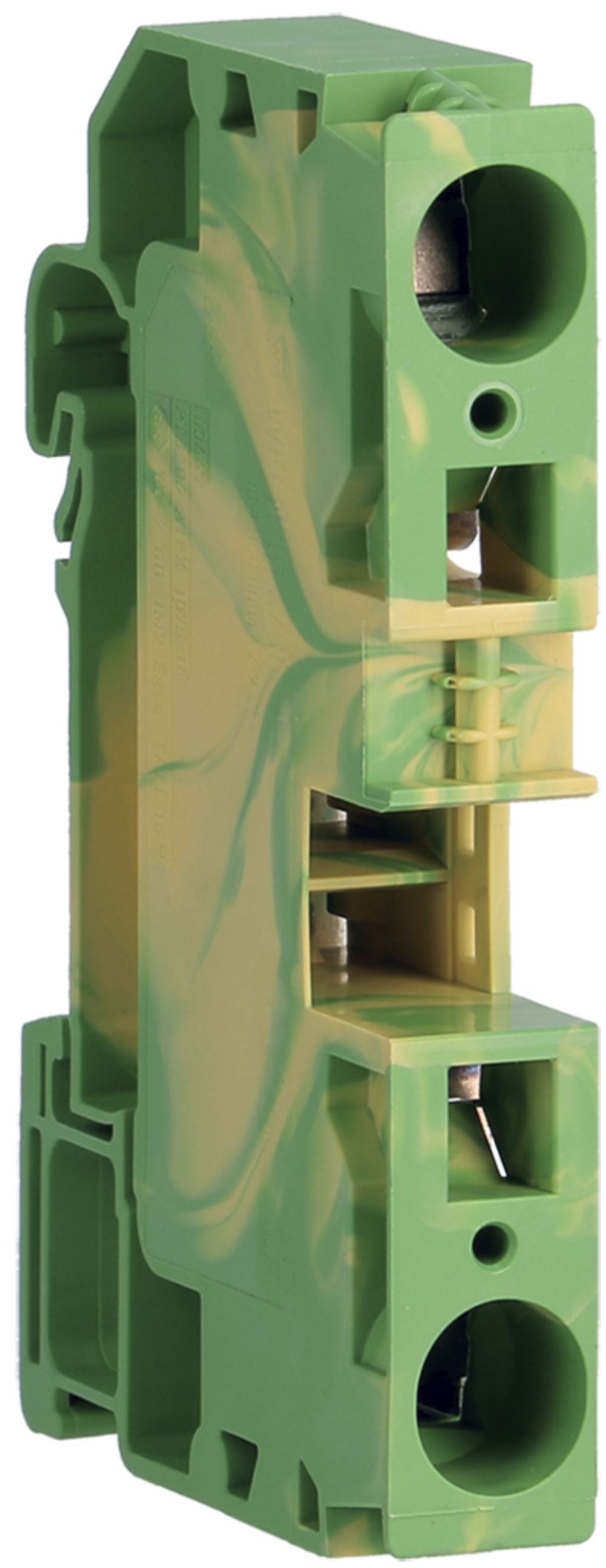 Borne de passage Hager 16mm², PE, enfichable 2 raccordements ouvert sur le côté