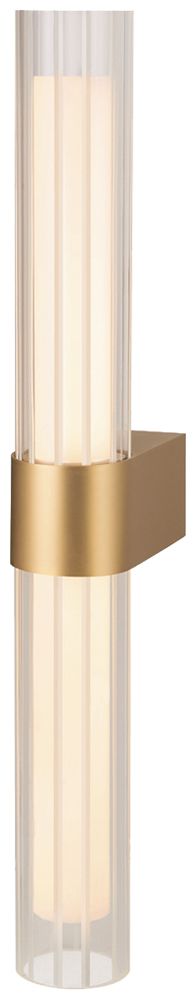 Applique LED SLV LYGANT double 11W 800lm 3000K IP44 587×75mm ottone