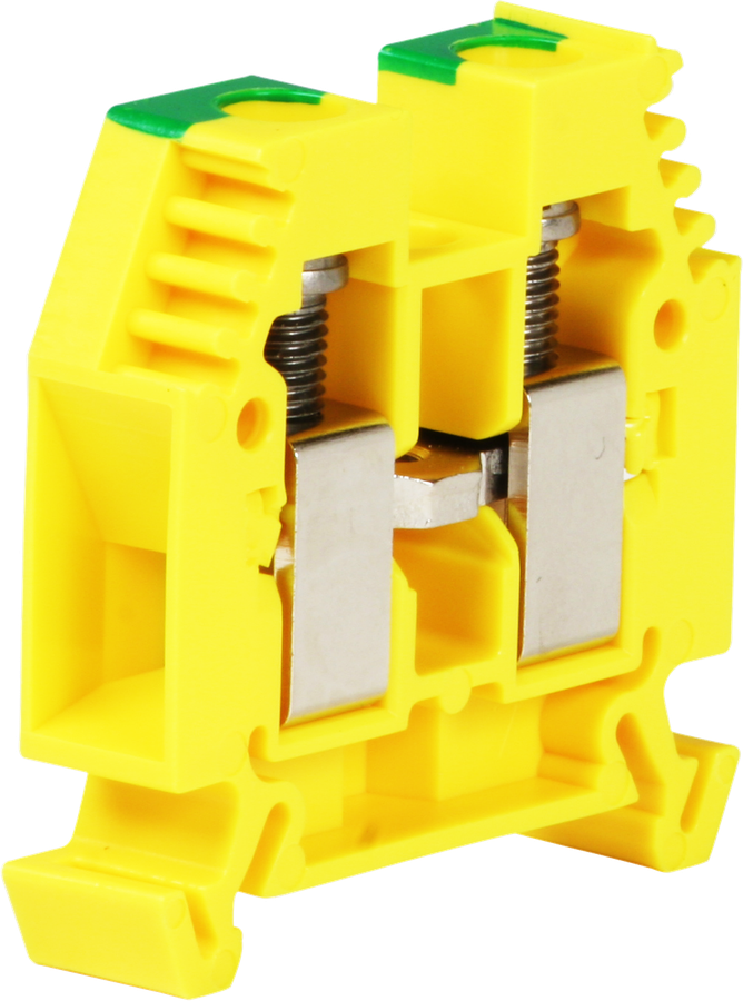 Borne de passage joignable Woertz 6…16mm² 76A 1000V vis 2×1 rail DIN 35mm vt-jn