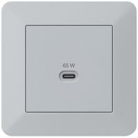 Prise de charge USB ENC Hager kallysto.trend type C 65W 3250mA gris clair