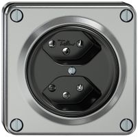 UP-Steckdose ELEMENT 2×Typ 13 10A 250V IP20 aluminium